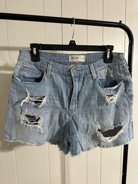 Mudd Light Blue Distressed Denim Cutoff Shorts